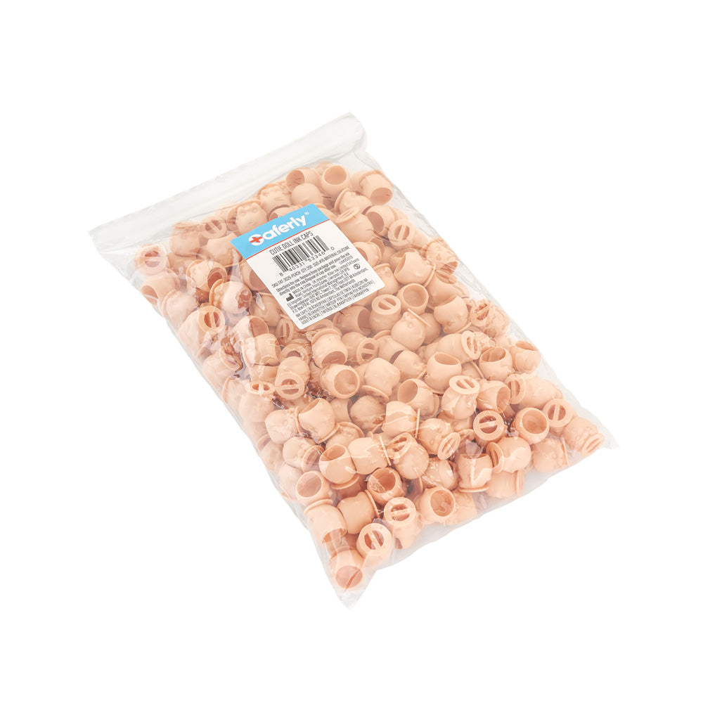 Saferly Cutie Doll Head Silicone Ink Caps —Size #16 (Large) — Bag of 200 - Ultimate Tattoo Supply