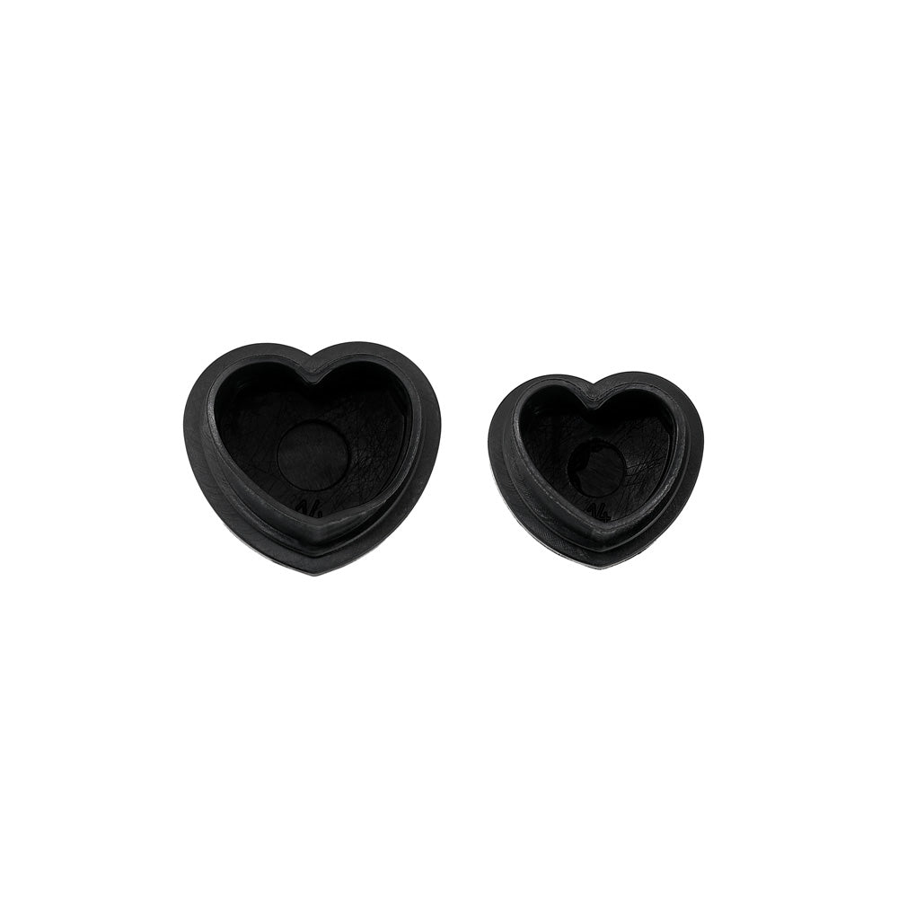 Saferly Heart Silicone Ink Caps — Pick Size and Color — Bag of 500 - Ultimate Tattoo Supply