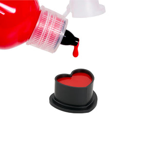Saferly Heart Silicone Ink Caps — Pick Size and Color — Bag of 500 - Ultimate Tattoo Supply