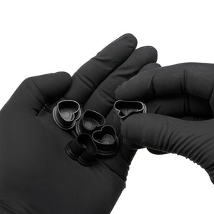 Saferly Heart Silicone Ink Caps — Pick Size and Color — Bag of 500 - Ultimate Tattoo Supply