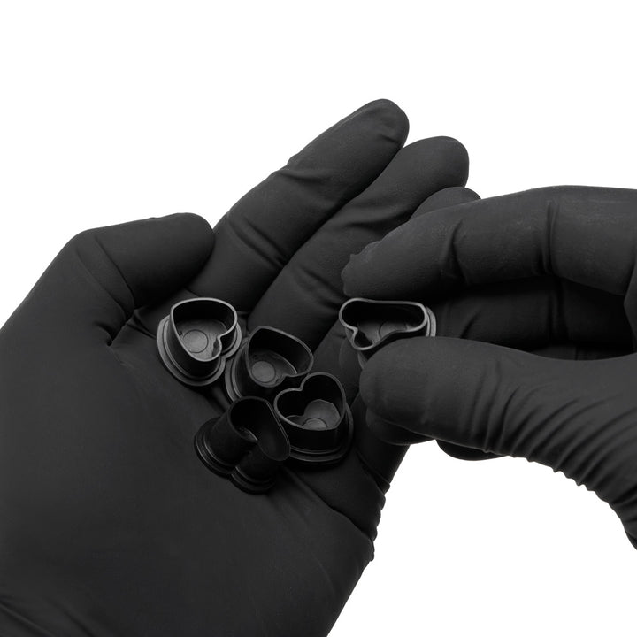 Saferly Heart Silicone Ink Caps — Pick Size and Color — Bag of 500 - Ultimate Tattoo SupplySaferly Heart Silicone Ink Caps — Pick Size and Color — Bag of 500