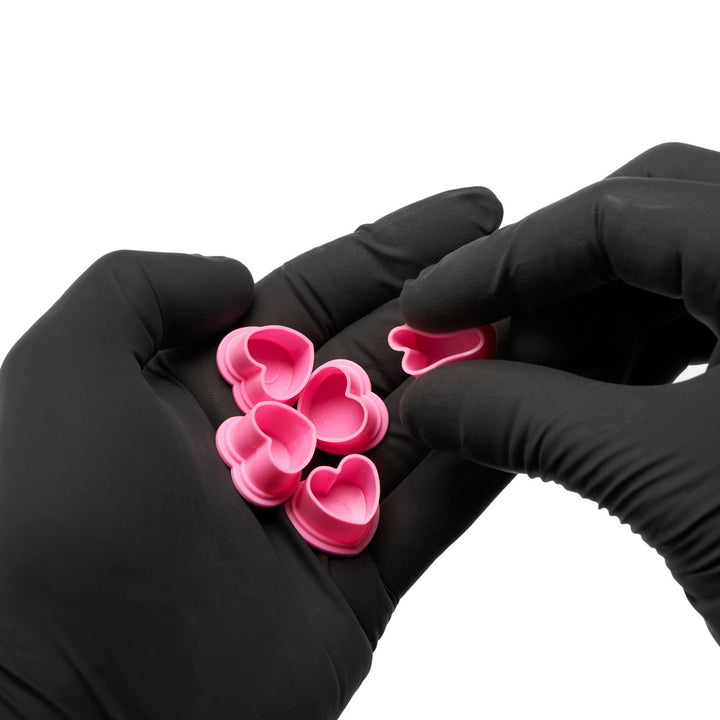 Saferly Heart Silicone Ink Caps — Pick Size and Color — Bag of 500 - Ultimate Tattoo SupplySaferly Heart Silicone Ink Caps — Pick Size and Color — Bag of 500