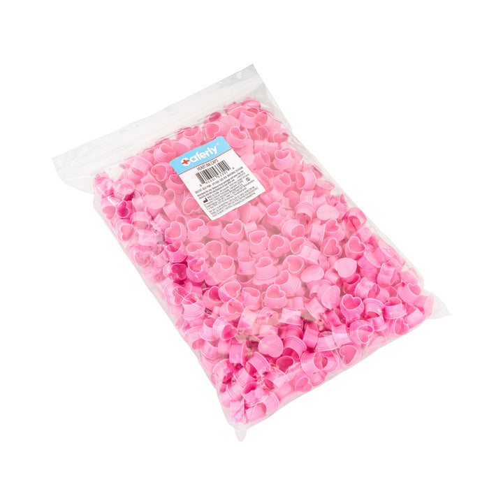 Saferly Heart Silicone Ink Caps — Pick Size and Color — Bag of 500 - Ultimate Tattoo SupplySaferly Heart Silicone Ink Caps — Pick Size and Color — Bag of 500