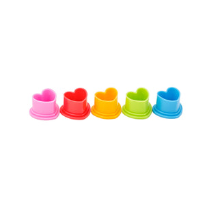 Saferly Heart Silicone Ink Caps — Pick Size and Color — Bag of 500 - Ultimate Tattoo Supply
