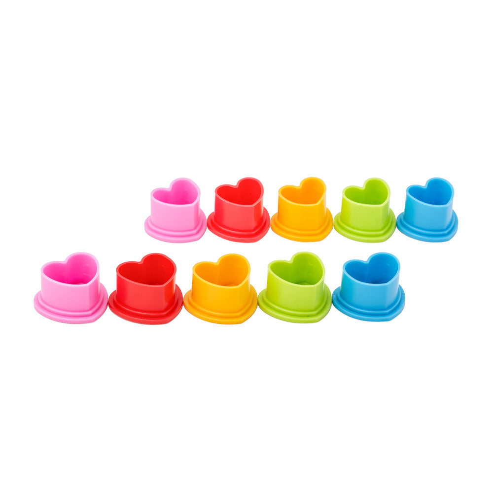 Saferly Heart Silicone Ink Caps — Pick Size and Color — Bag of 500 - Ultimate Tattoo Supply