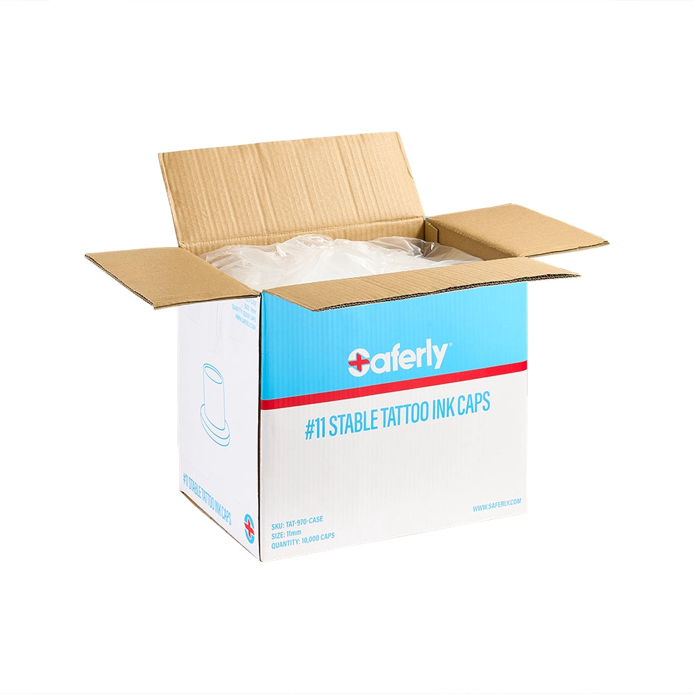 Saferly Ink Caps — Pick Size — Price Per Case - Ultimate Tattoo Supply