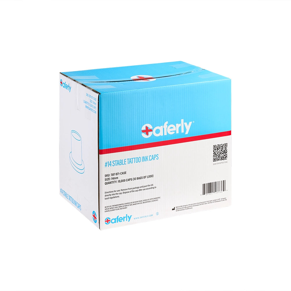 Saferly Ink Caps — Pick Size — Price Per Case - Ultimate Tattoo Supply