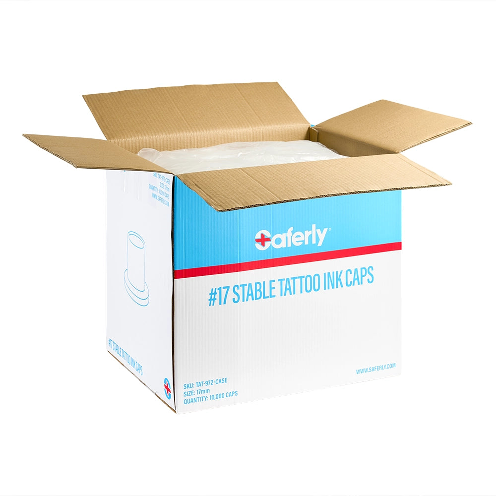 Saferly Ink Caps — Pick Size — Price Per Case - Ultimate Tattoo Supply