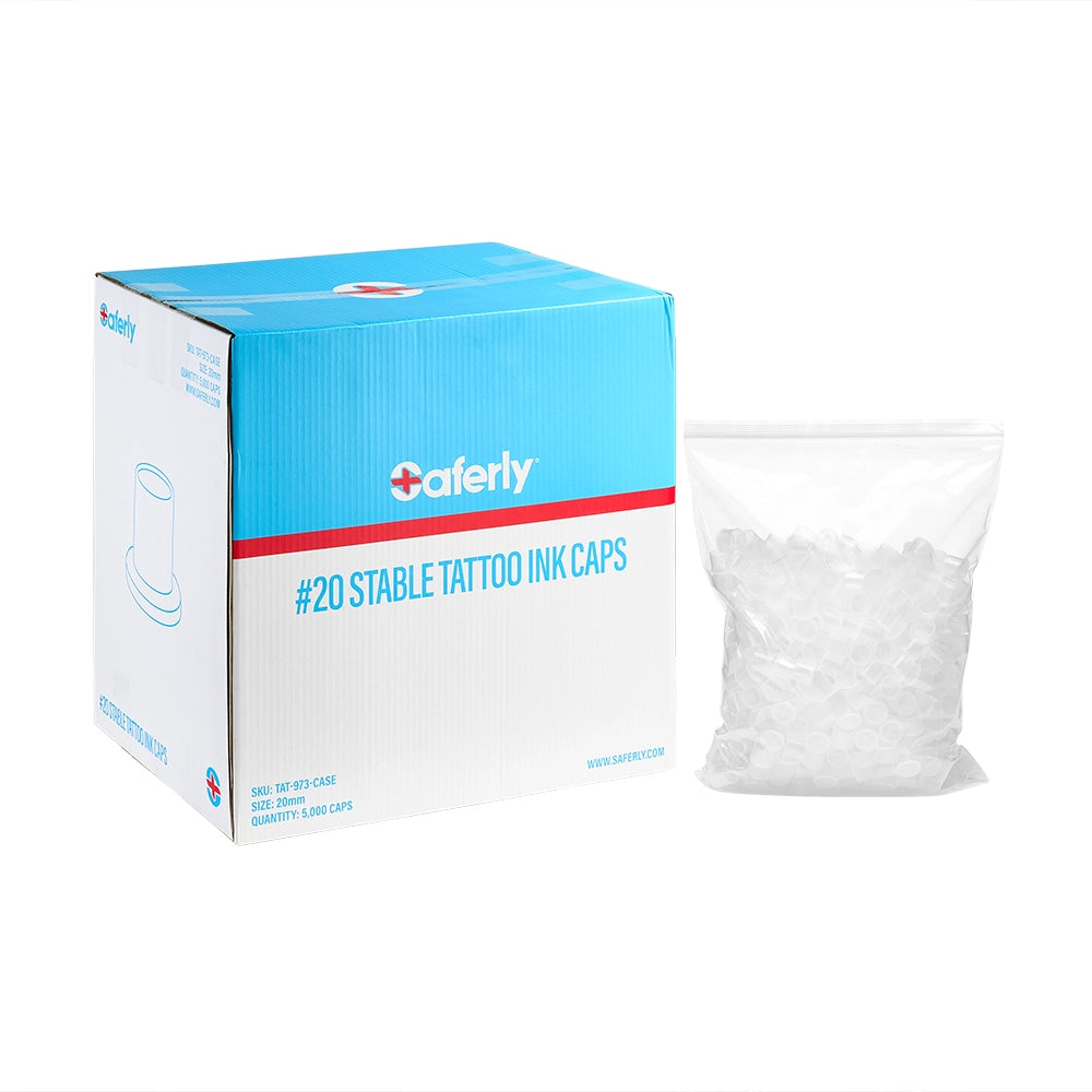 Saferly Ink Caps — Pick Size — Price Per Case - Ultimate Tattoo Supply