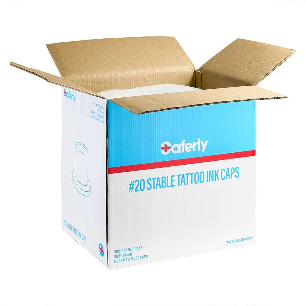 Saferly Ink Caps — Pick Size — Price Per Case - Ultimate Tattoo Supply