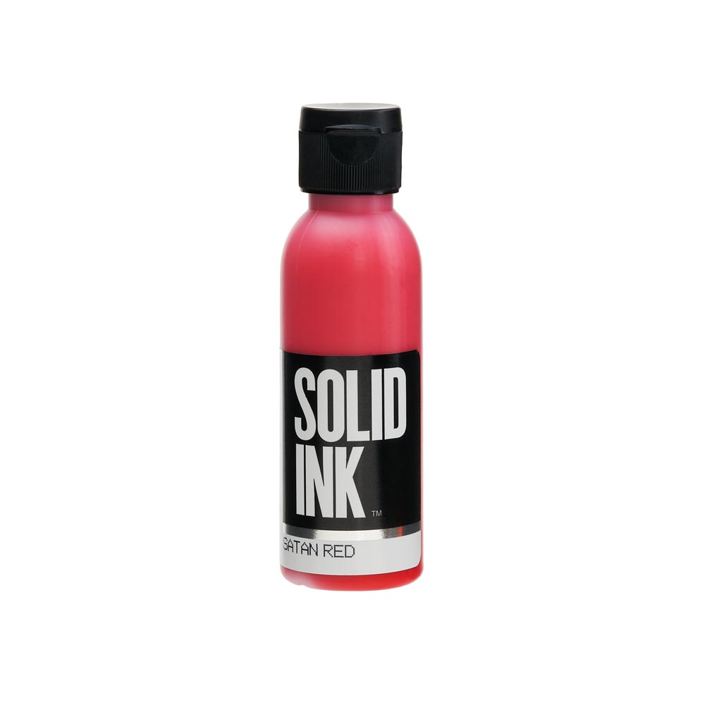 Solid Ink "Old Pigments" — 2oz Bottle — Satan Red - Ultimate Tattoo Supply