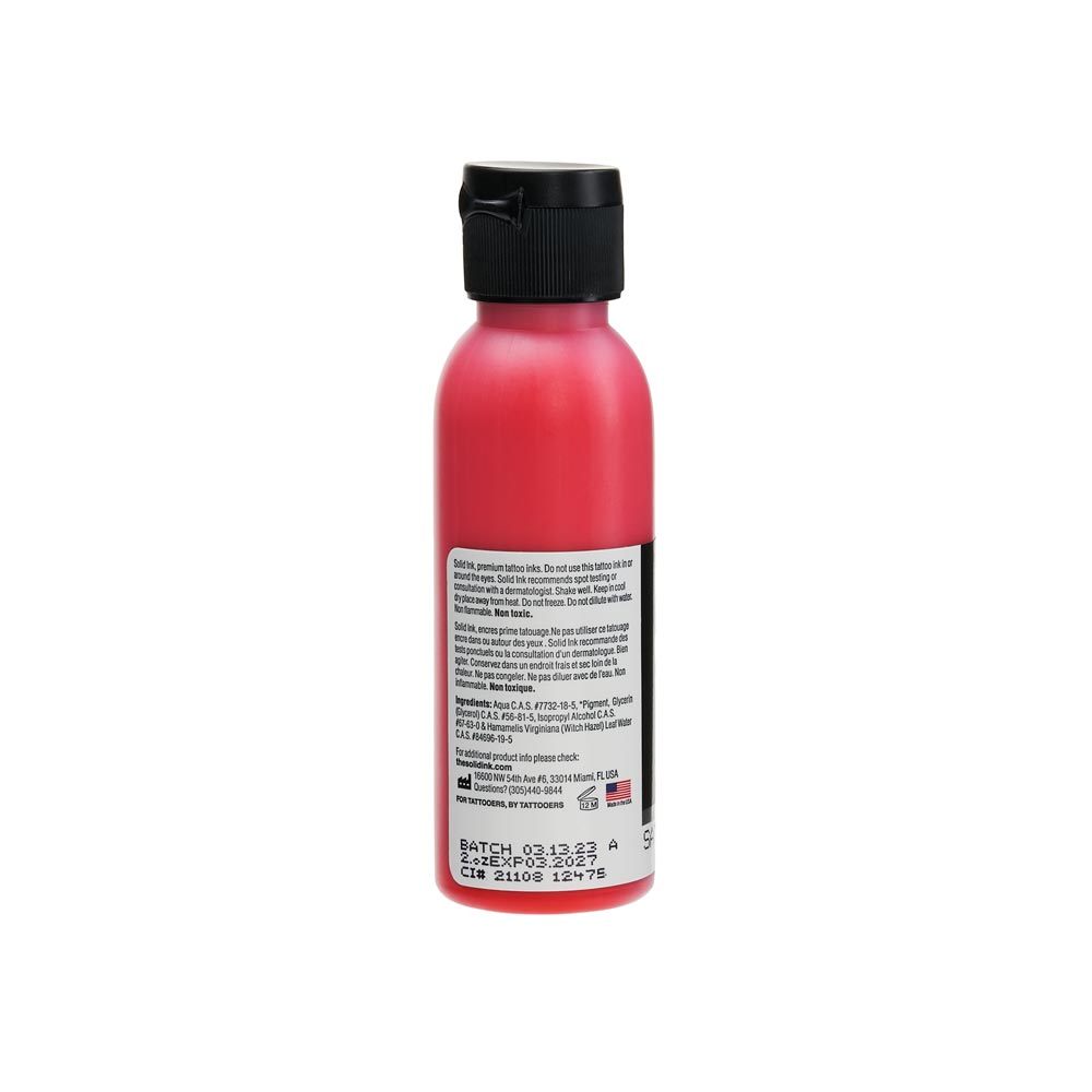 Solid Ink "Old Pigments" — 2oz Bottle — Satan Red - Ultimate Tattoo Supply