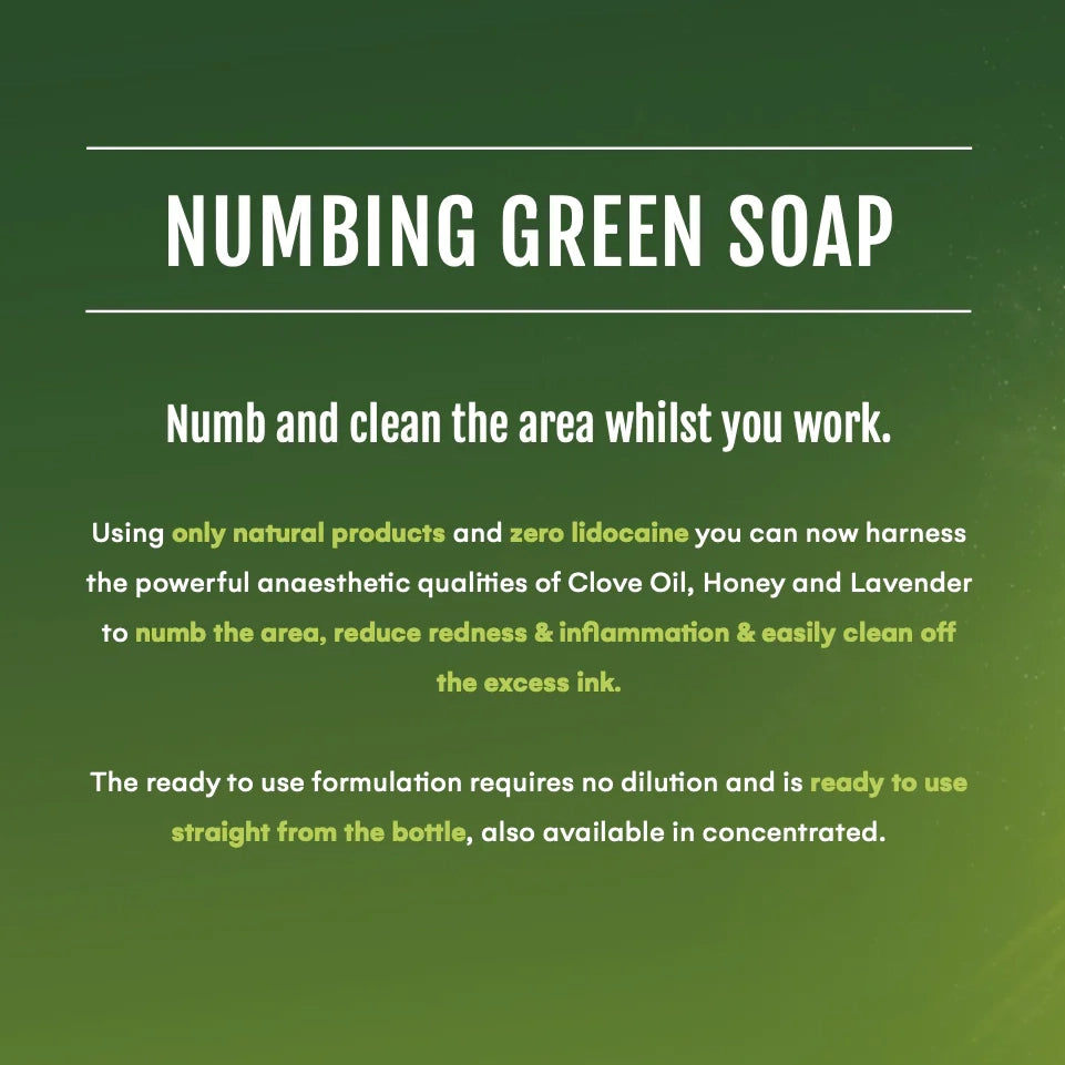 Biotat Numbing Green Soap — Ready to Use — 16oz Spray Bottle - Ultimate Tattoo Supply