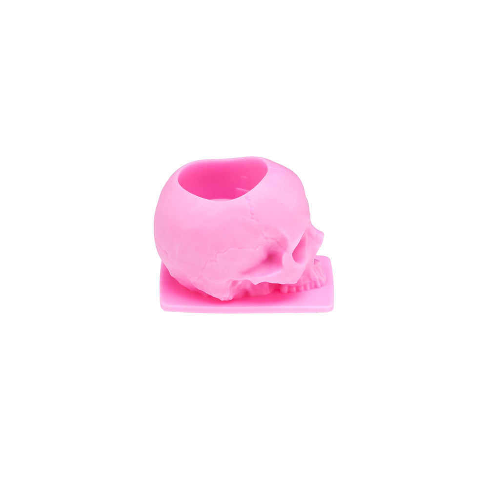 Saferly Skull Silicone Ink Caps —Size #16 (Large) — Bag of 200 — Pick Color - Ultimate Tattoo Supply