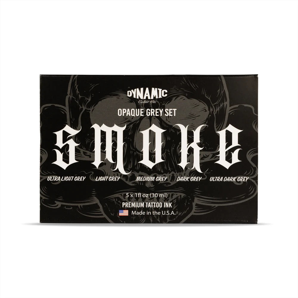 Dynamic Smoke Opaque Grey Set — 5 1oz Bottles - Ultimate Tattoo Supply