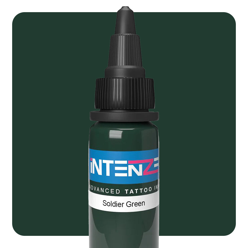 Soldier Green — Intenze Tattoo Ink — Pick Size - Ultimate Tattoo Supply