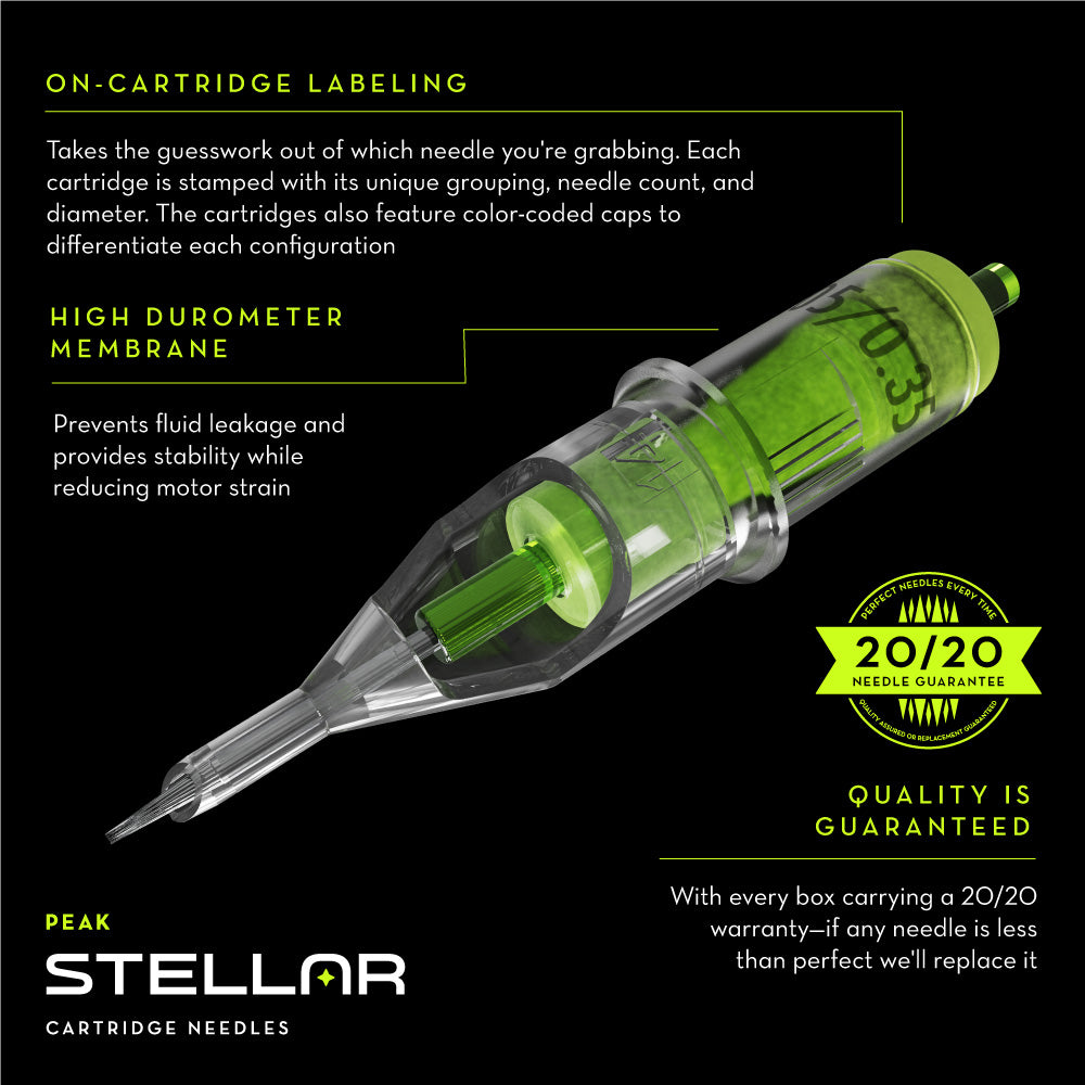 Peak Stellar Needle Cartridges — Sample Pack - Ultimate Tattoo Supply