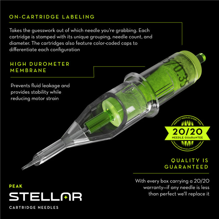 Peak Stellar Needle Cartridges — Sample Pack - Ultimate Tattoo Supply