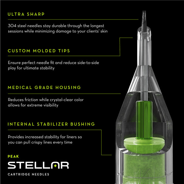 Peak Stellar Needle Cartridges — Sample Pack - Ultimate Tattoo Supply