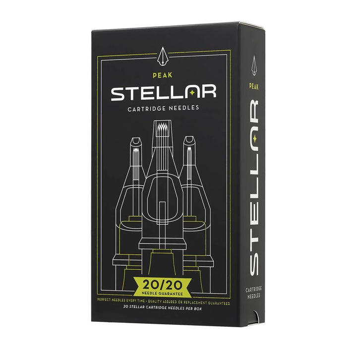 Peak Stellar Needle Cartridges — Textured Round Liners — Box of 20 - Ultimate Tattoo Supply