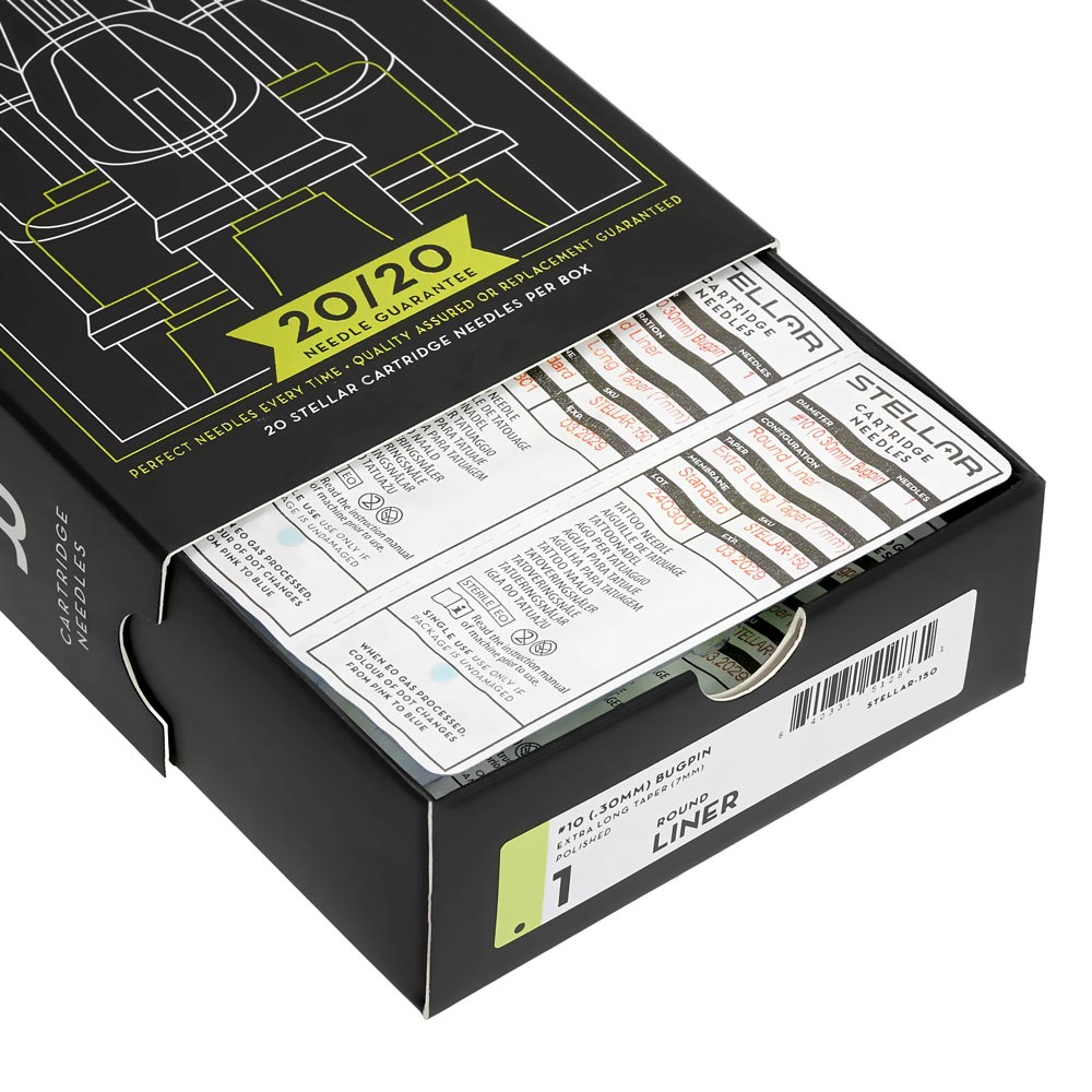Peak Stellar Needle Cartridges — Hollow Liners — Box of 20 - Ultimate Tattoo Supply