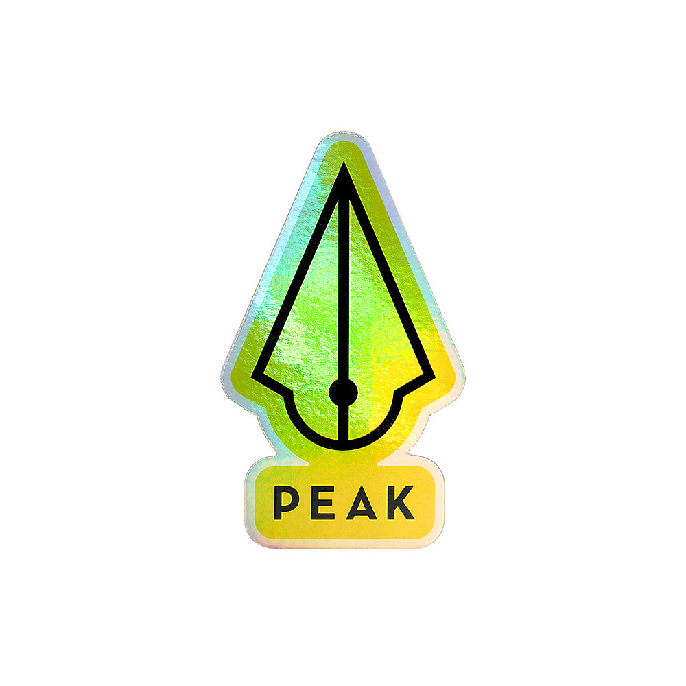 Peak Holographic Die-Cut Sticker — Pick Color — Price Per 1 or Pack of 50 - Ultimate Tattoo Supply