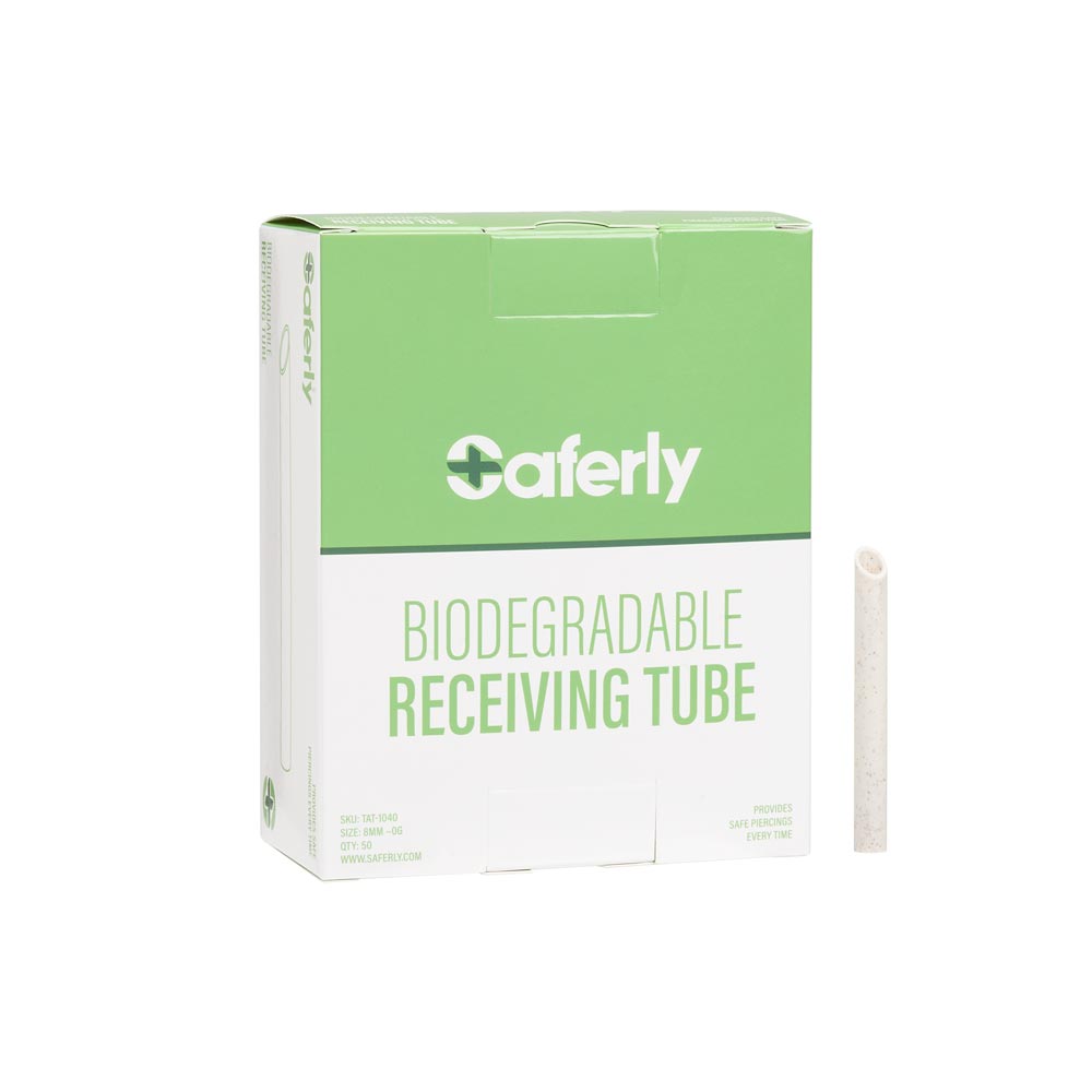 Saferly Biodegradable Receiving Tubes — Box of 50 — Pick Size - Ultimate Tattoo Supply