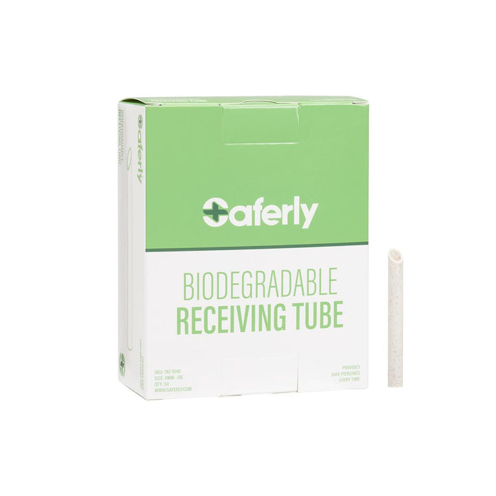 Saferly Biodegradable Receiving Tubes — Box of 50 — Pick Size - Ultimate Tattoo SupplySaferly Biodegradable Receiving Tubes — Box of 50 — Pick Size