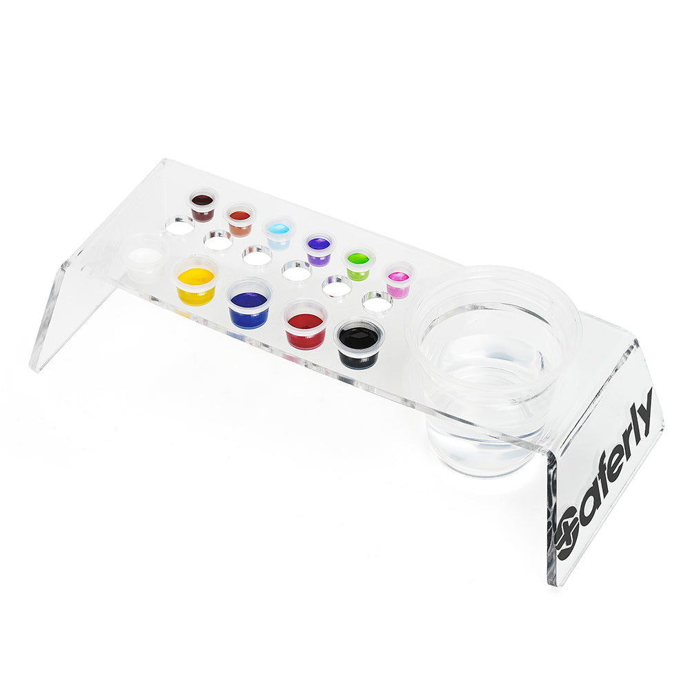Saferly Acrylic Rinse Cup + Ink Cap Holder - Ultimate Tattoo Supply