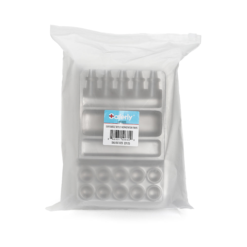 Saferly Disposable Tattoo Workstation Trays — Bag of 25 - Ultimate Tattoo Supply