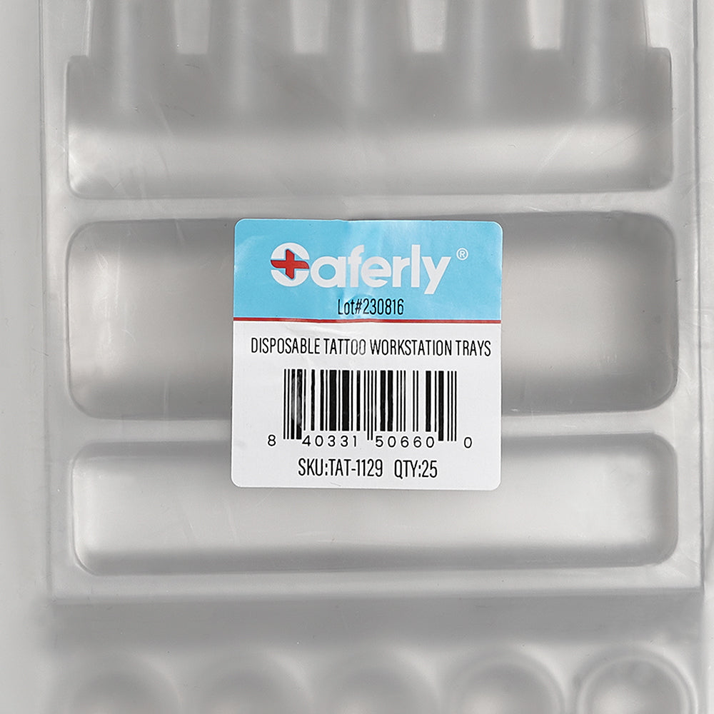 Saferly Disposable Tattoo Workstation Trays — Bag of 25 - Ultimate Tattoo Supply