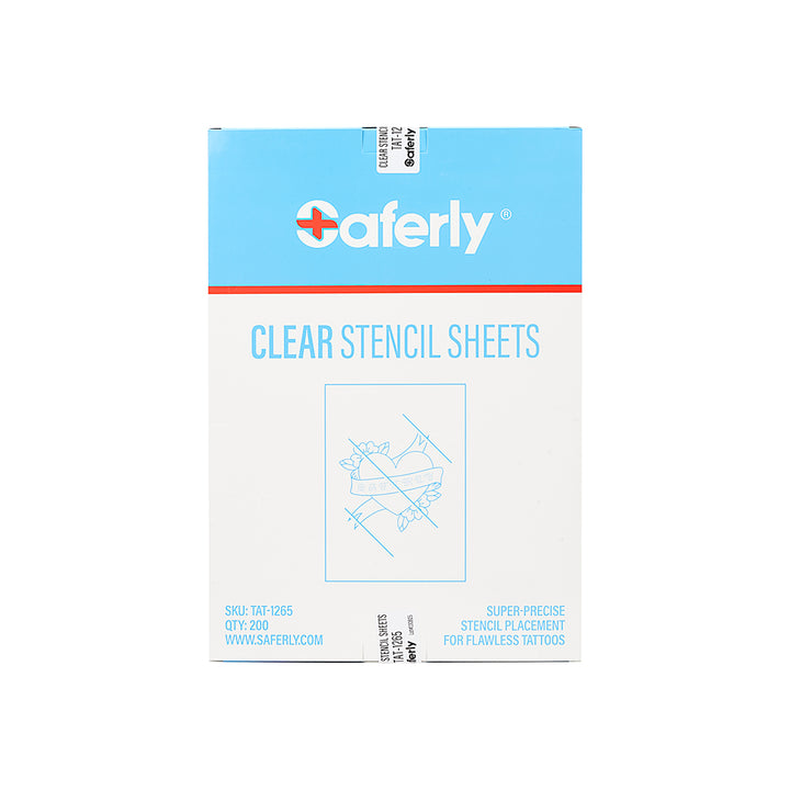 Saferly Clear Tattoo Stencil Insert — 8-1/2" x 11” — 200 Sheets - Ultimate Tattoo Supply