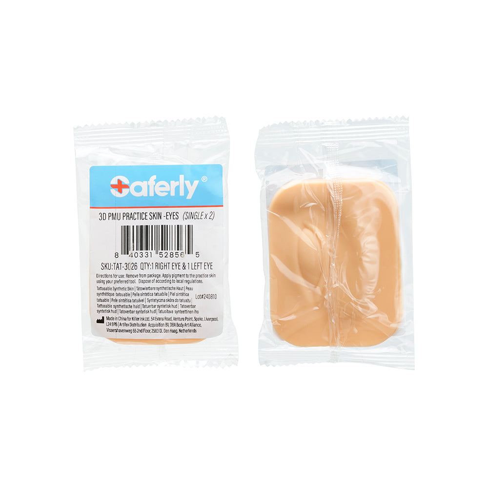 Saferly 3D Single-Eye Eyebrow Practice Skins — Price Per 2 - Ultimate Tattoo Supply