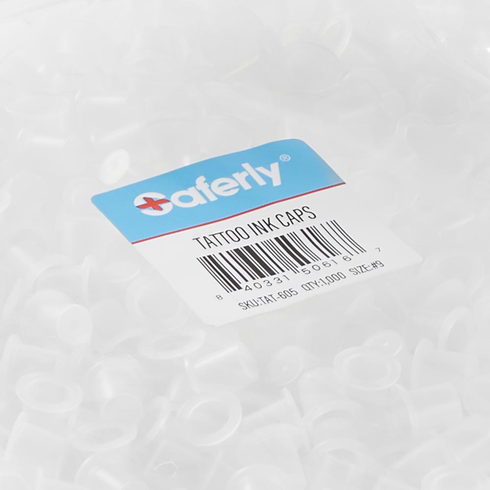 Saferly Tattoo Ink Cups — Bag of 1000— Pick Size - Ultimate Tattoo Supply