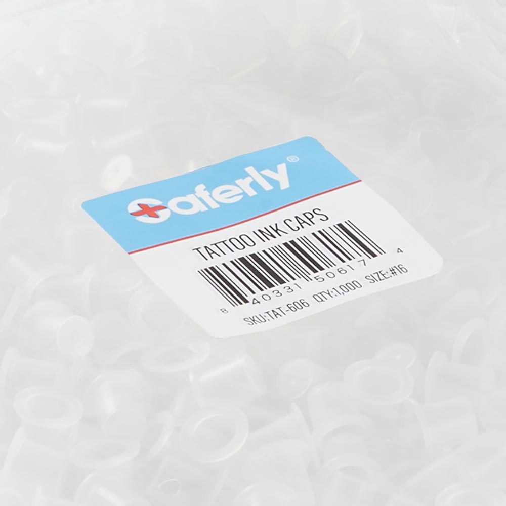 Saferly Tattoo Ink Cups — Size #16 (Large) — Bag of 1000 - Ultimate Tattoo Supply