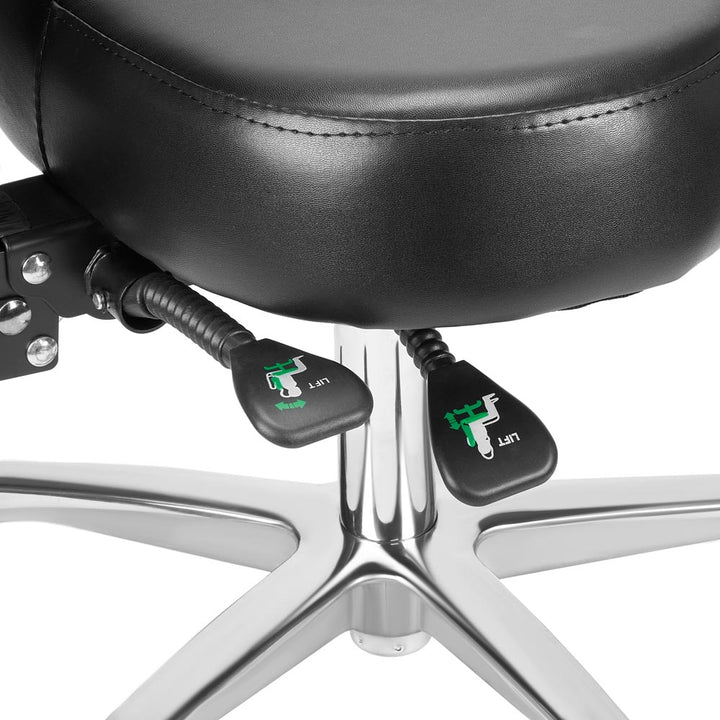 Precision Professional Tattoo Stool - Black and Silver - Ultimate Tattoo Supply