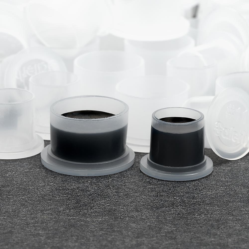 500 Saferly Ink Cups with Base Size # 16 for Tattoo Ink - Ultimate Tattoo Supply