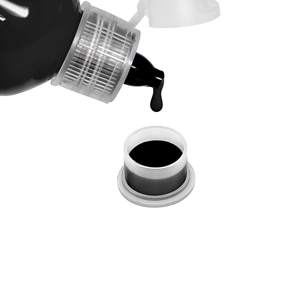 500 Saferly Ink Cups with Base Size # 16 for Tattoo Ink - Ultimate Tattoo Supply