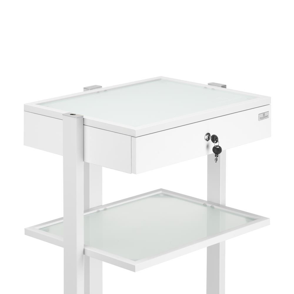 Fellowship Locking Cabinet for Rolling Cart — White - Ultimate Tattoo Supply