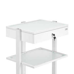 Fellowship Locking Cabinet for Rolling Cart — White - Ultimate Tattoo Supply