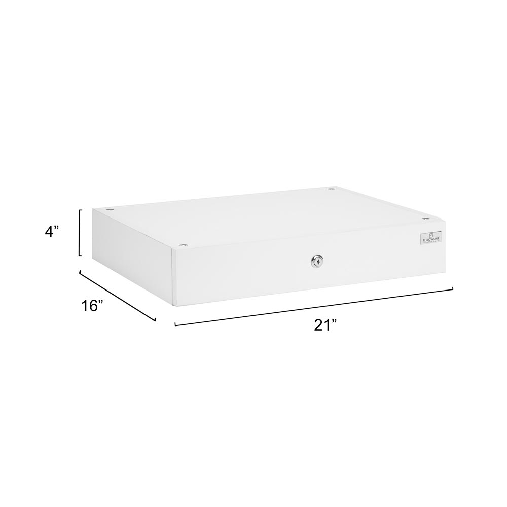 Fellowship Locking Cabinet for Rolling Cart — White - Ultimate Tattoo Supply
