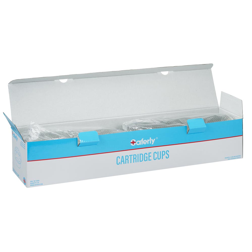 Saferly Cartridge Cups — Box of 50 Rinse Cups + 50 Cartridge Holder Lids - Ultimate Tattoo Supply