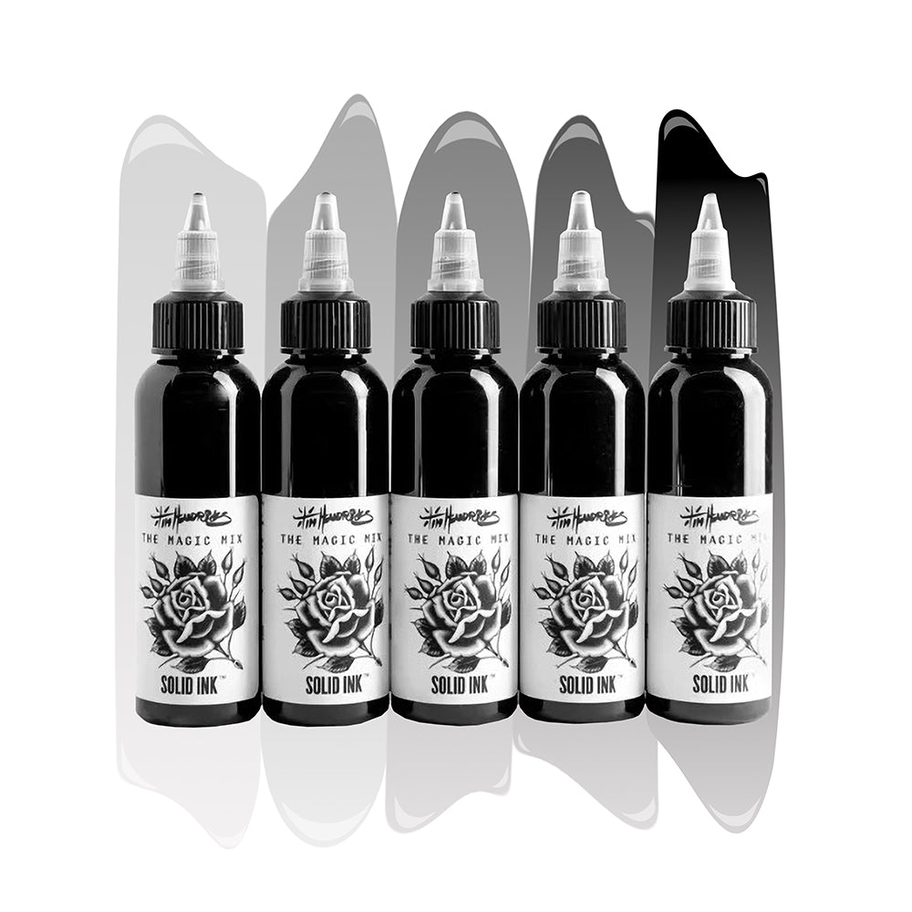 Solid Ink - Tim Hendricks 5 Bottle Magic Mix Set 1oz Bottles - Ultimate Tattoo Supply