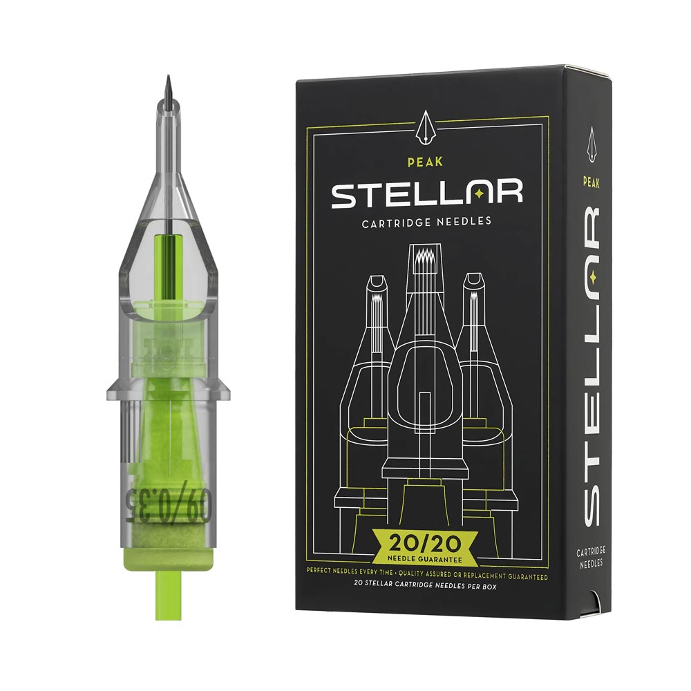 Peak Stellar Needle Cartridges — Round Liners — Box of 20 - Ultimate Tattoo Supply