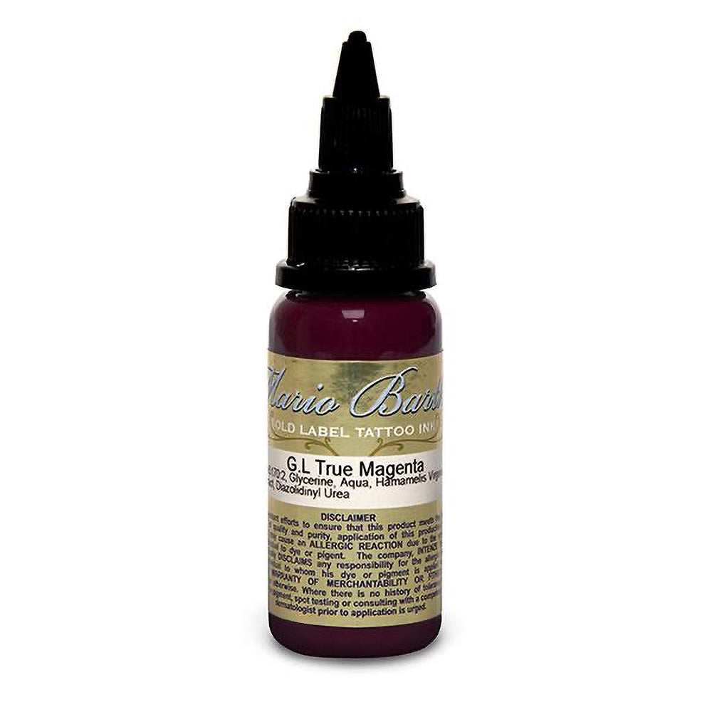 True Magenta Mario Barth Gold Label — Intenze Tattoo Ink — 1oz Bottle - Ultimate Tattoo Supply