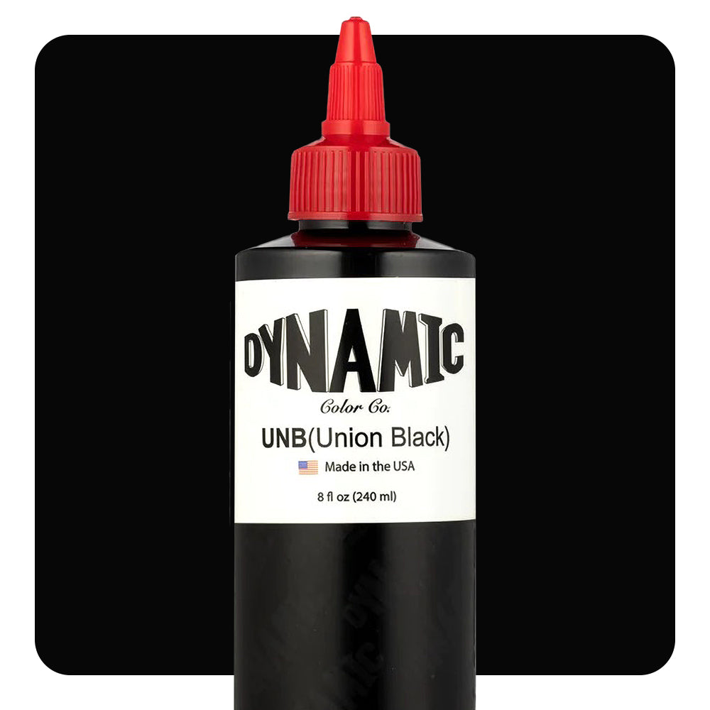 Dynamic Union Black Tattoo Ink â€” 8oz Bottle - Ultimate Tattoo Supply