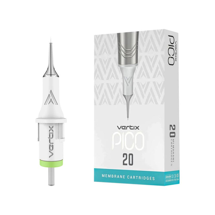 Vertix Pico PMU Membrane Cartridge Needles — Box of 20 - Ultimate Tattoo Supply