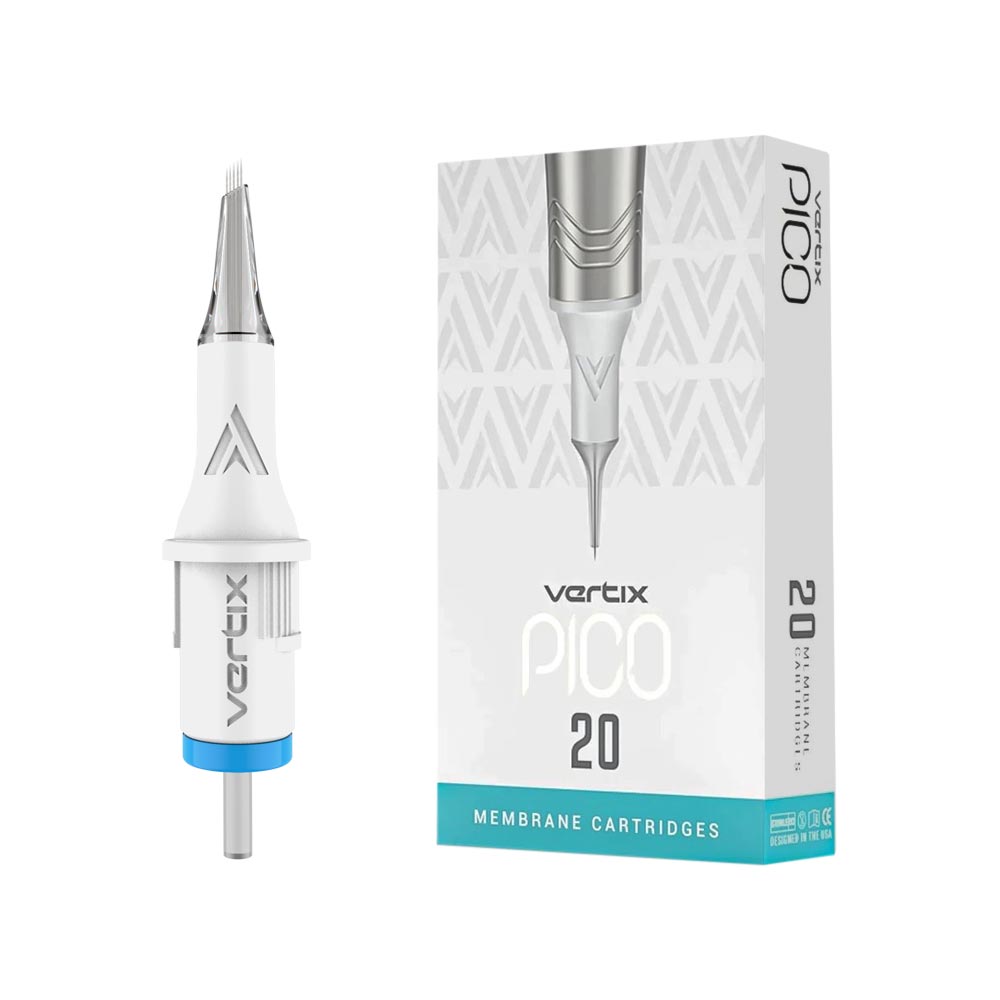Vertix Pico PMU Membrane Cartridge Needles — Shaders — Box of 20 - Ultimate Tattoo Supply
