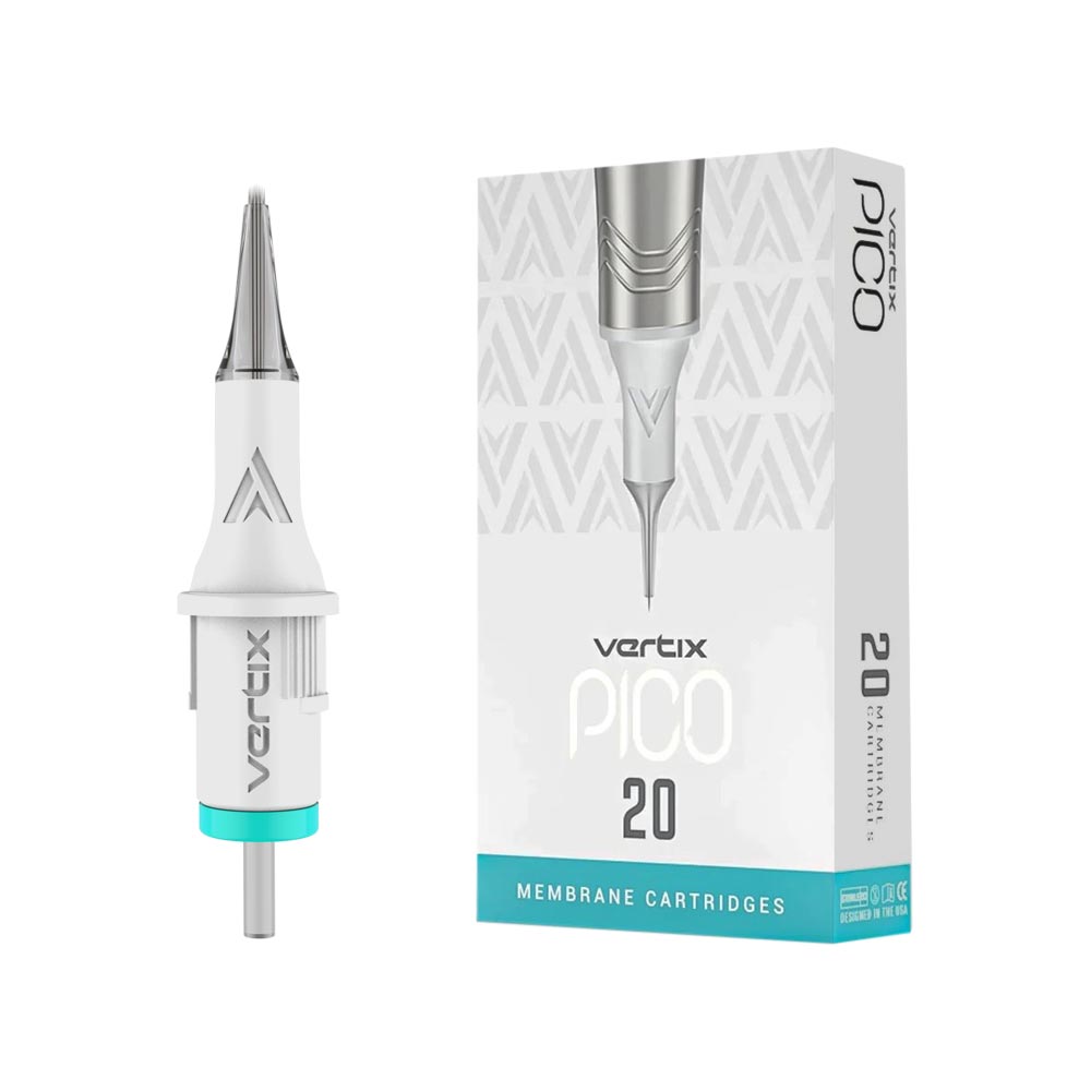 Vertix Pico PMU Membrane Cartridge Needles — Shaders — Box of 20 - Ultimate Tattoo Supply