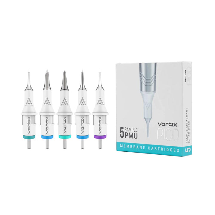 Vertix Pico PMU Membrane Cartridge Needles — Sample Pack of 5 - Ultimate Tattoo Supply